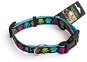 Dog Collar Cobbys Pet Adjustable Textile Collar with Paws Blue 40-55cm × 2.5cm - Obojek pro psy