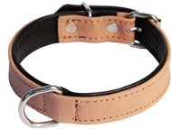 Cobbys Pet Collar made of Brushed Genuine Leather lined with Genuine Black Leather Brown - Dog Collar