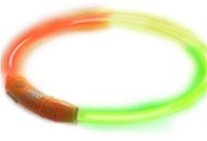 LaRoo LED obojok gradient oranžovo-fialový USB 45 cm - Obojok pre psa