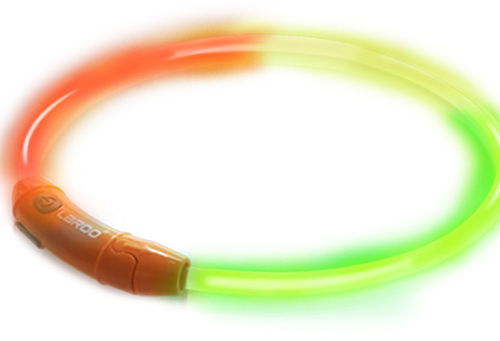 LaRoo LED obojek gradient oranžovo-zelený USB 65 cm - Obojek pro psy - Hlavní obrázek