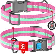 Waudog Obojek nylonový Glow růžový QR 23-35 cm/1,5 cm  - Obojek pro psy