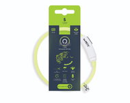 M-Pets FLASH LED rechargeable light-up collar green S - Dog Collar