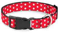 Buckle-down Durable dog collar with plastic buckle, narrow, size M, Minnie, polka dot - Dog Collar