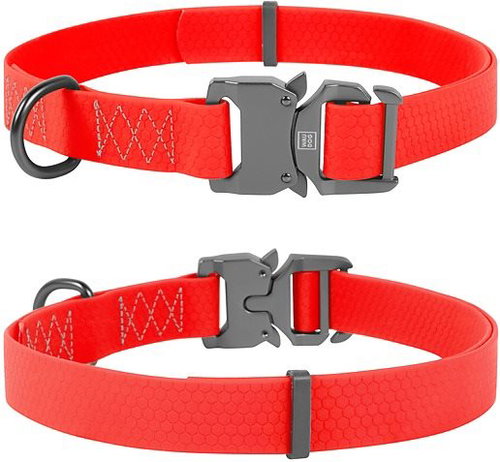 Waudog Collartex Fastex Waterproof Collar Red 35-58cm/2.5cm - Dog Collar - Main image