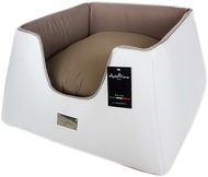 Pet Amour Tronky Bed White/Brown 45 × 45 × 30cm - Pet Bed
