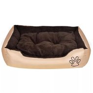 Shumee Comfort Bed Oxford with Padded Cushion, Beige - Bed