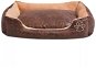 Shumee Dog Litter with Cushion PU Faux Leather Brown S - Bed