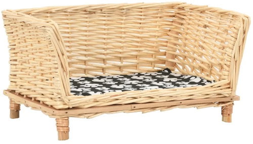 Shumee Lair with a Pillow Natural Willow 50 × 33 × 35cm - Pet Bed - Main image