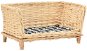 Shumee Cot Bed with Cushion, Natural Willow - Bed