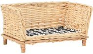 Shumee Cot Bed with Cushion, Natural Willow - Bed