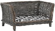 Shumee Cot Bed with Cushion Natural Willow, Grey - Bed