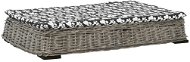Shumee Pelíšek plochý s poduškou vrba šedý 95 × 65 × 15 cm - Pelíšek