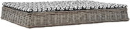Shumee Flat Crib with Willow Cushion Grey 125 × 80 × 15cm - Pet Bed