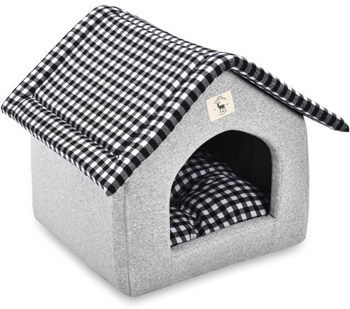PetProducts Domek pro psy šedý 47 × 39 × 42 cm - Pelíšek - Hlavní obrázek