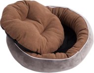 Shone Donut Pet bed okrúhly plyšový ružový so srdiečkom - Pelech