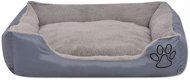 Shumee Comfort Bed Oxford with Padded Cushion Grey S - Bed