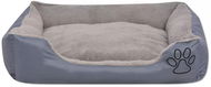 Shumee Comfort Bed Oxford with Padded Cushion, Grey - Bed