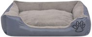 Shumee Comfort Bed Oxford with Padded Cushion Grey M - Bed