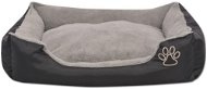 Shumee Comfort Bed Oxford with Padded Cushion Black L - Bed