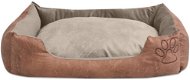 Shumee Comfort Bed PU Faux Leather, Beige - Bed
