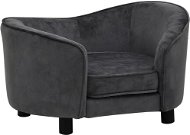 Shumee Dog Sofa Plush Dark Grey 69 × 49 × 40cm - Bed