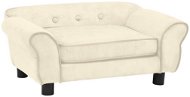 Shumee Dog Sofa Plush Cream 72 × 45 × 30cm - Bed