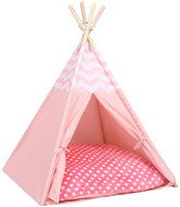 Shumee Cat Teepee with Storage Bag Peachskin PE Pink 60 × 60 × 70cm - Pet Bed