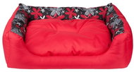 Argi Rectangular dog bed with cushion red with pattern 78 × 64 × 19 cm - Pet Bed