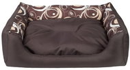 Argi Rectangular dog bed with cushion brown with pattern 78 × 64 × 19 cm - Pet Bed