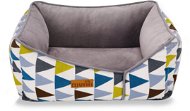 Qiushi pelíšek pro psy barevný s geometrickým vzorem S 50 × 40 × 17 cm - Bed