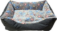 Annam square furry bed dark grey coloured paws L 85 × 70 × 20 cm - Pet Bed