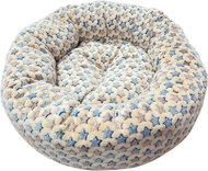Annam round furry pillow beige stars M 60 × 20 cm - Pet Bed