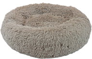 Annam round bed with long fur coffee 50 × 50 cm - Pet Bed