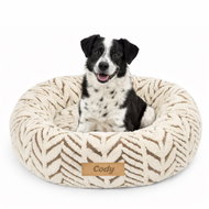 Dogeste Kulatý pelíšek pro psa a kočku pro malá a střední plemena M, béžový - Pet Bed