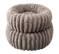 Qiushi Lair Brown, Round, Soft Plush 50cm - Pet Bed