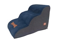 Qiushi Fabric Pet Stairs, Grey/Blue, M - Steps for Dogs