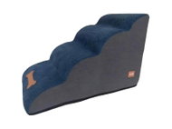 Qiushi Grey-Blue Fabric Pet Stairs L - Steps for Dogs