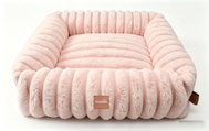 Qiushi Pastel Pink Plush Pet Bed S - Pet Bed