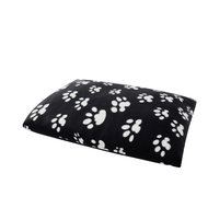 Qiushi Dog Mattress with Paw Print Black 90 × 70 × 10cm - Pet Bed