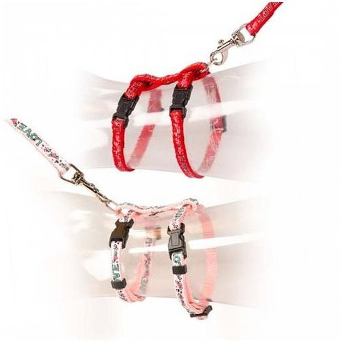 DUVO+ Love Postroj s vodidlom pre mačky Mix farieb 20 – 35 × 1 cm × 125 cm - Postroj - Hlavný obrázok