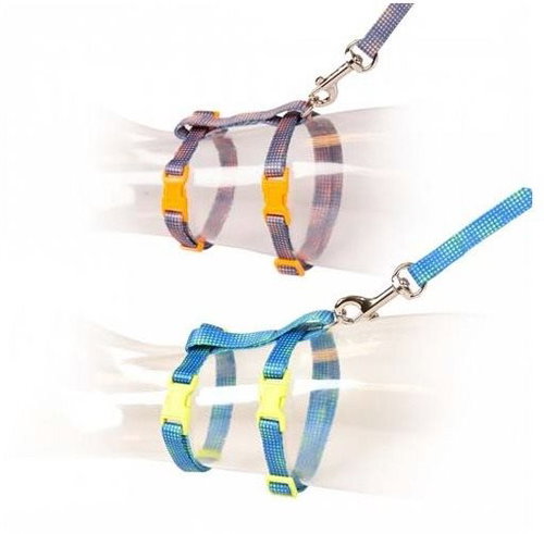 DUVO+ Retro Dots Harness with Leash for Cats Mix of Colours 20-35 × 1cm × 125cm - Harness - Main image