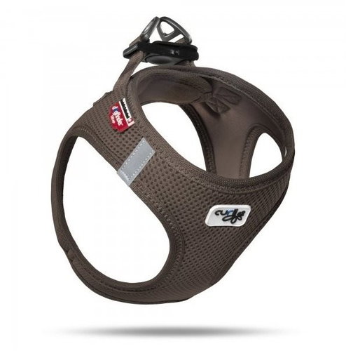 Pet Amour Curli Plush Vest Air-Mesh Brown - Harness - Main image
