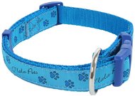 Olala Pets obojok labky 15 mm × 30–50 cm, modrý - Obojok pre psa