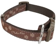 Olala Pets Collar, Paw 20mm x 38-60cm, Brown - Dog Collar