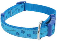 Dog Collar Olala Pets paw collar 25 mm x 40-66 cm, blue - Obojek pro psy