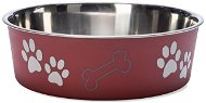 Karlie-Flamingo Stainless-steel Bowl with Plastic Sheathing, Red, 21cm, 1500ml - Dog Bowl
