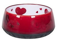 Karlie-Flamingo Plastic Heart Bowl 1000ml - Dog Bowl