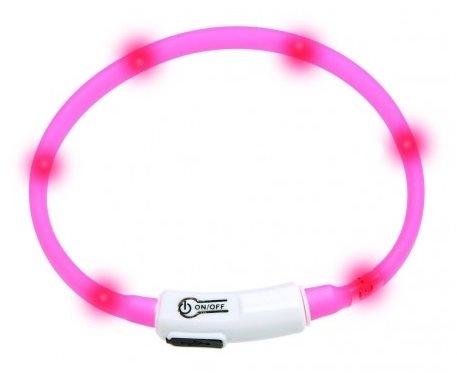 Karlie LED světelný obojek 20-75 cm růžový - Obojek pro psy - Hlavní obrázek