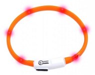 Karlie-Flamingo LED Light Collar, Orange, Circumference of  20-75cm - Dog Collar