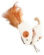 Mouse White 2 x 4cm Zolux Textile - Cat Toy